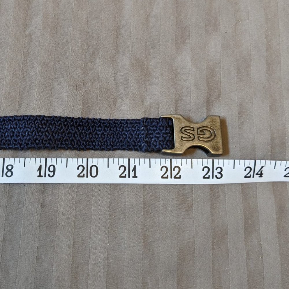 Navy Blue Stretch Belt with Metal Quick Release Buckle - Girl Scout - Picture 4 of 5